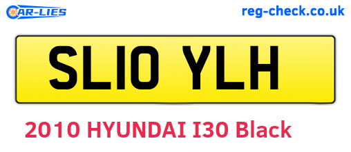 SL10YLH are the vehicle registration plates.