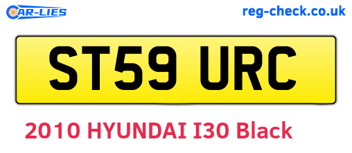 ST59URC are the vehicle registration plates.