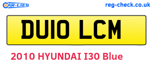 DU10LCM are the vehicle registration plates.