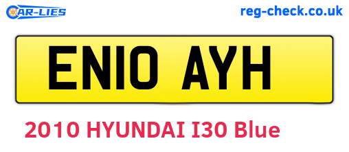 EN10AYH are the vehicle registration plates.