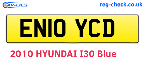 EN10YCD are the vehicle registration plates.