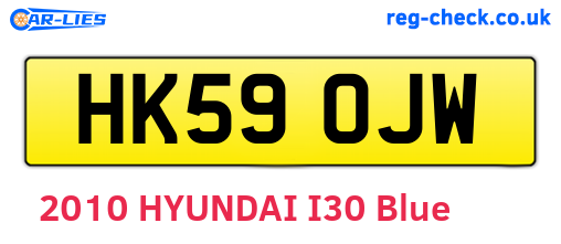 HK59OJW are the vehicle registration plates.