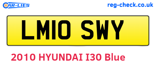LM10SWY are the vehicle registration plates.
