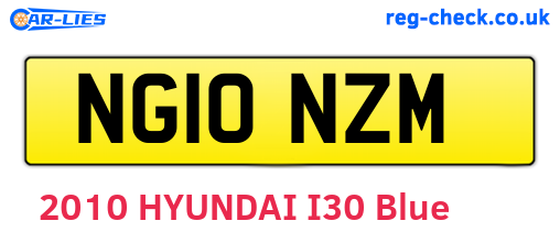 NG10NZM are the vehicle registration plates.