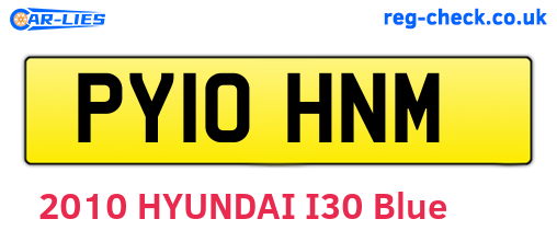 PY10HNM are the vehicle registration plates.