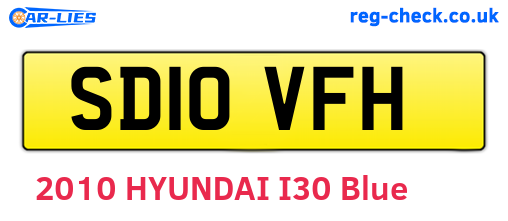 SD10VFH are the vehicle registration plates.