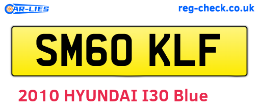 SM60KLF are the vehicle registration plates.