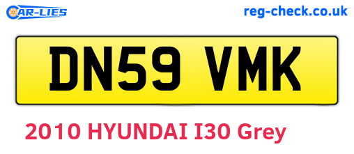 DN59VMK are the vehicle registration plates.