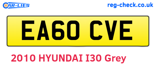 EA60CVE are the vehicle registration plates.