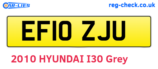 EF10ZJU are the vehicle registration plates.