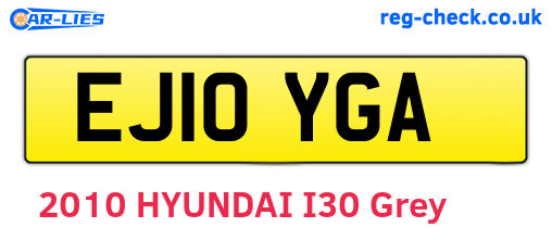 EJ10YGA are the vehicle registration plates.