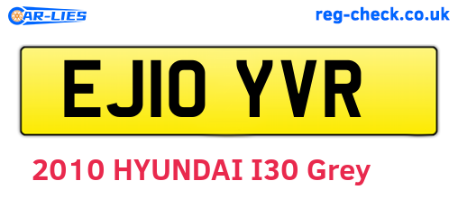 EJ10YVR are the vehicle registration plates.