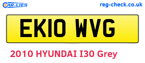 EK10WVG are the vehicle registration plates.