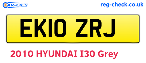 EK10ZRJ are the vehicle registration plates.