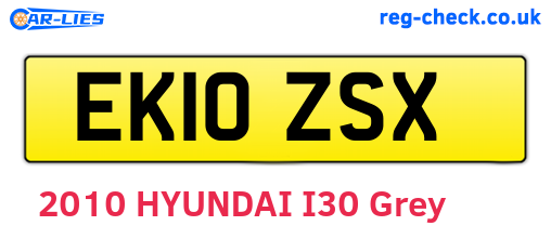 EK10ZSX are the vehicle registration plates.