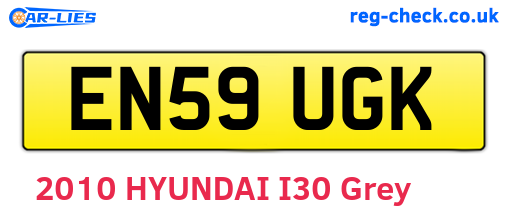 EN59UGK are the vehicle registration plates.