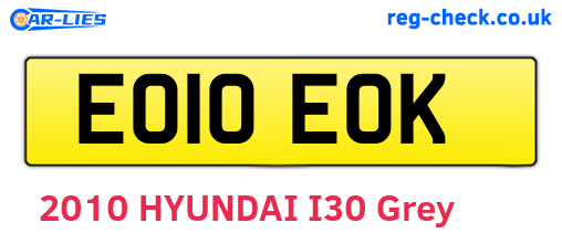 EO10EOK are the vehicle registration plates.