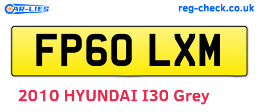 FP60LXM are the vehicle registration plates.