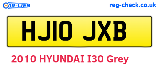 HJ10JXB are the vehicle registration plates.