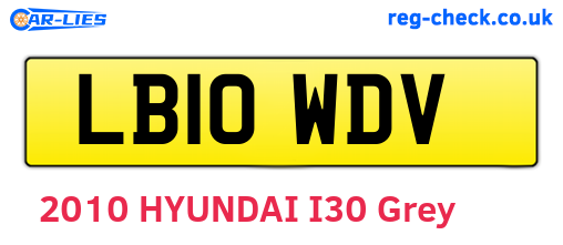 LB10WDV are the vehicle registration plates.