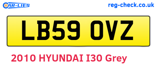 LB59OVZ are the vehicle registration plates.
