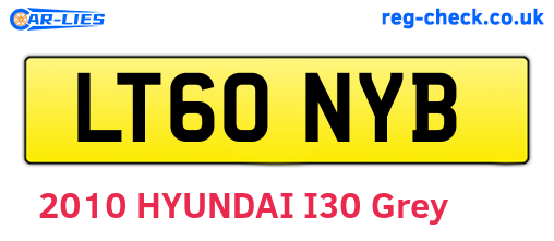 LT60NYB are the vehicle registration plates.