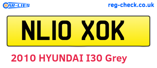NL10XOK are the vehicle registration plates.