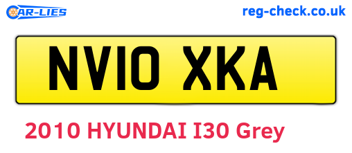 NV10XKA are the vehicle registration plates.