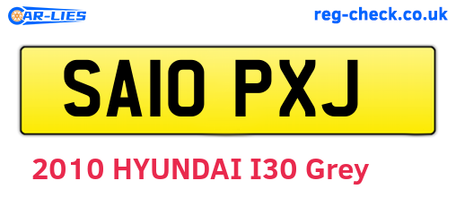SA10PXJ are the vehicle registration plates.