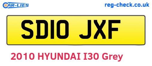 SD10JXF are the vehicle registration plates.
