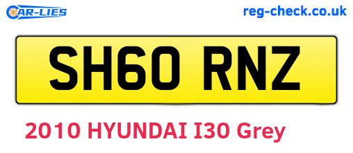 SH60RNZ are the vehicle registration plates.