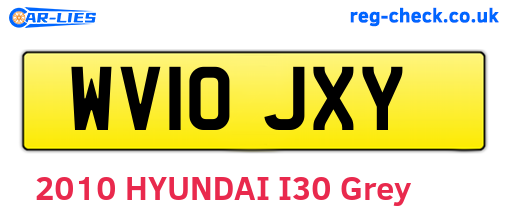 WV10JXY are the vehicle registration plates.