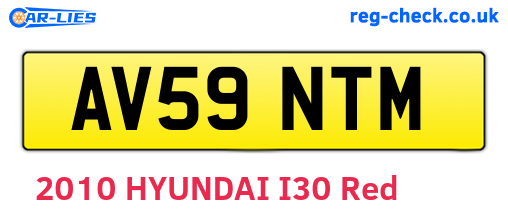 AV59NTM are the vehicle registration plates.