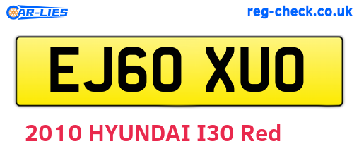 EJ60XUO are the vehicle registration plates.