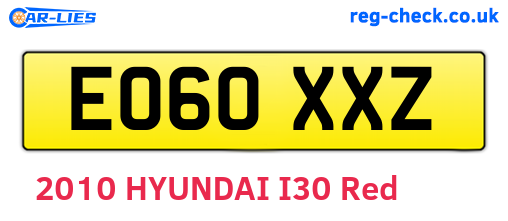 EO60XXZ are the vehicle registration plates.
