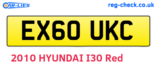 EX60UKC are the vehicle registration plates.