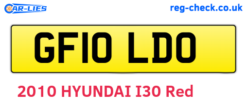GF10LDO are the vehicle registration plates.