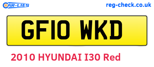 GF10WKD are the vehicle registration plates.
