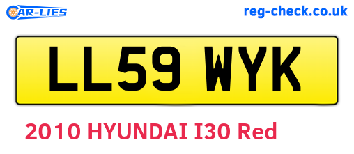LL59WYK are the vehicle registration plates.