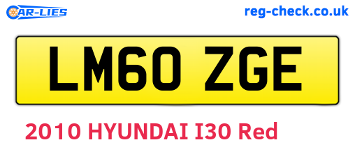 LM60ZGE are the vehicle registration plates.