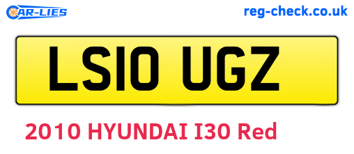LS10UGZ are the vehicle registration plates.