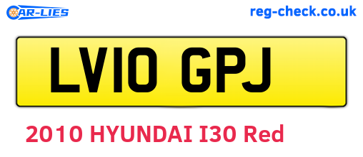 LV10GPJ are the vehicle registration plates.