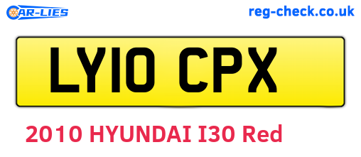 LY10CPX are the vehicle registration plates.