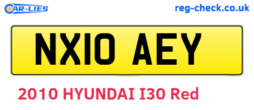 NX10AEY are the vehicle registration plates.