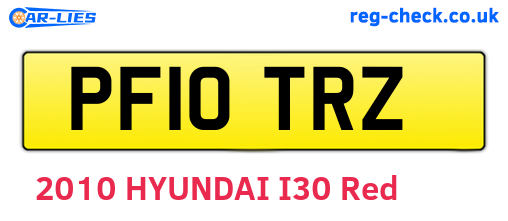 PF10TRZ are the vehicle registration plates.