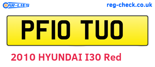 PF10TUO are the vehicle registration plates.