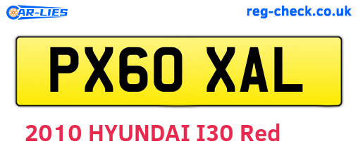 PX60XAL are the vehicle registration plates.