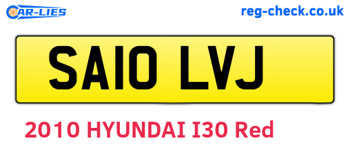 SA10LVJ are the vehicle registration plates.
