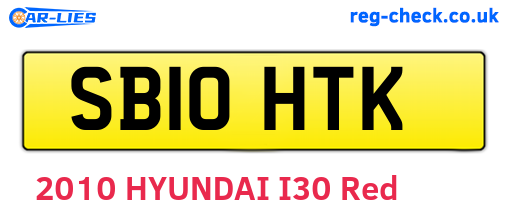 SB10HTK are the vehicle registration plates.