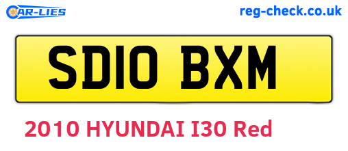 SD10BXM are the vehicle registration plates.